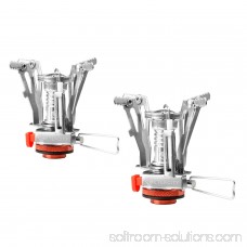 Etekcity 2 Pack Ultralight Mini Outdoor Backpacking Camping Stove with Piezo Ignition (Orange)